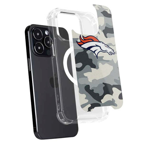 NFL Denver Broncos Camo iPhone 15 Pro MagSafe Case